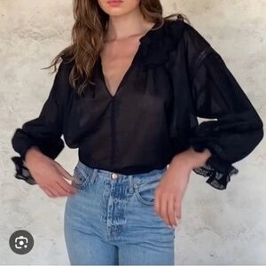 Doen Joliette Embroidered Top Blouse